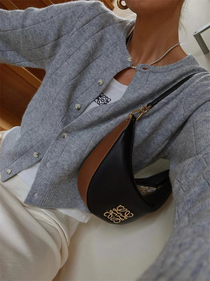 Casual Knit Long Sleeve Loose High Waist Solid Fashion Female Summer Cardigan