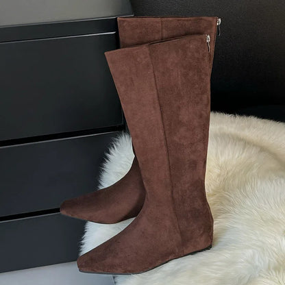 Trendy Stylish Elegant Comfortable Fashionable Chic Pointed Toe Knee High Boots