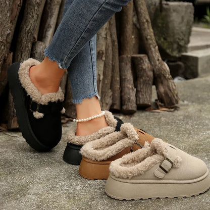 Luxury Warm Plush Fashion Retro Platform Cotton Snow Boot