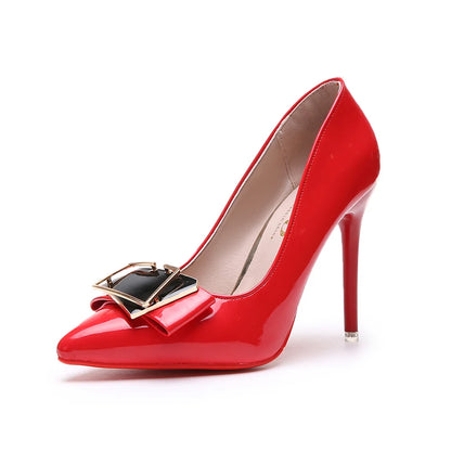 Pointed Shallow Mouth Red Bottom Office Sexy Women High Heel