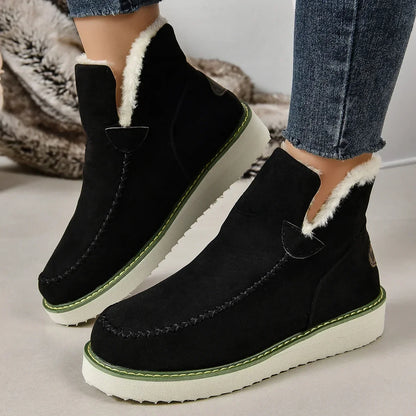 Cozy Casual Fashionable Warm Slip-On Stylish Comfort Snow Boot