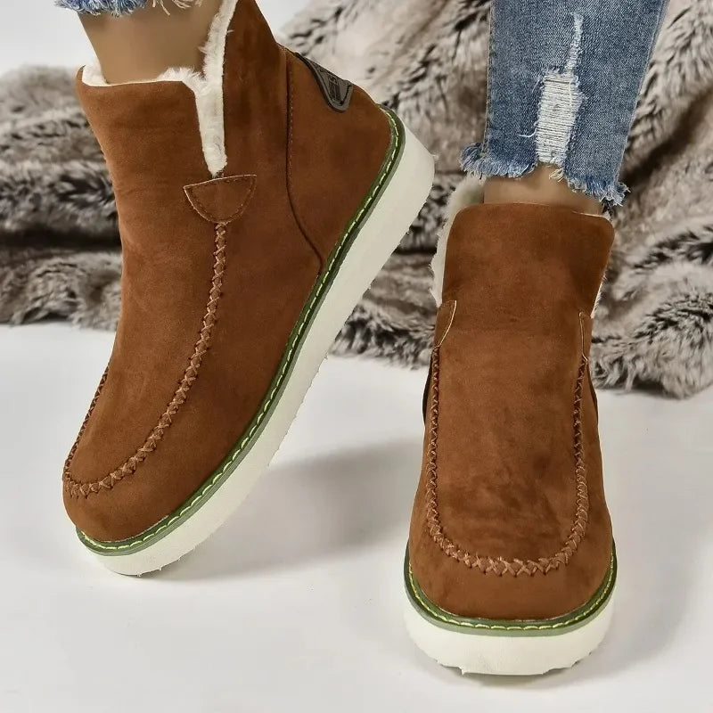 Cozy Casual Fashionable Warm Slip-On Stylish Comfort Snow Boot