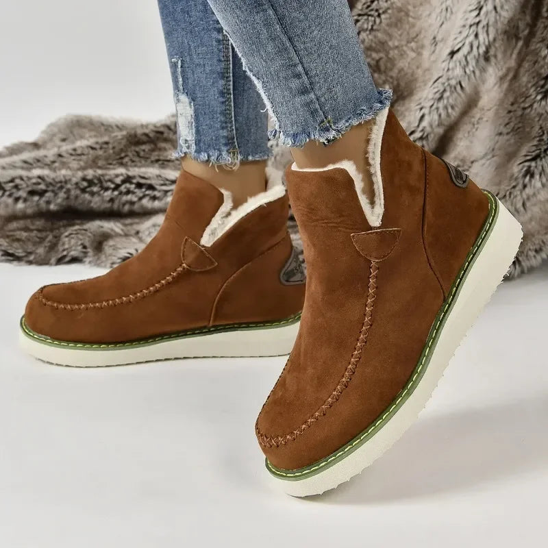 Cozy Casual Fashionable Warm Slip-On Stylish Comfort Snow Boot