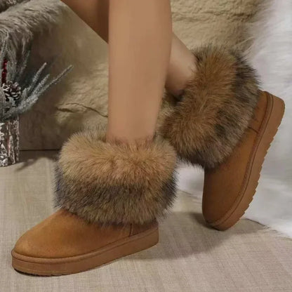 Winter Warm Plush Ankle Stylish Comfortable Casual Snow Boot