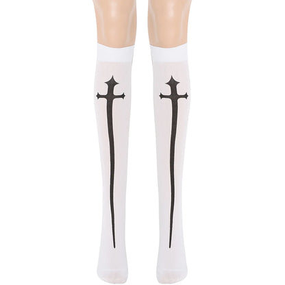 Saintlike Faux Leather PVC Nun Roleplay Halloween Fancy Dress Costume