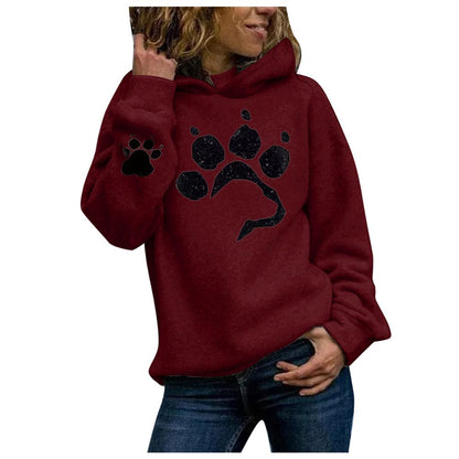 DressBetty - Dog Paw Print Hoodies