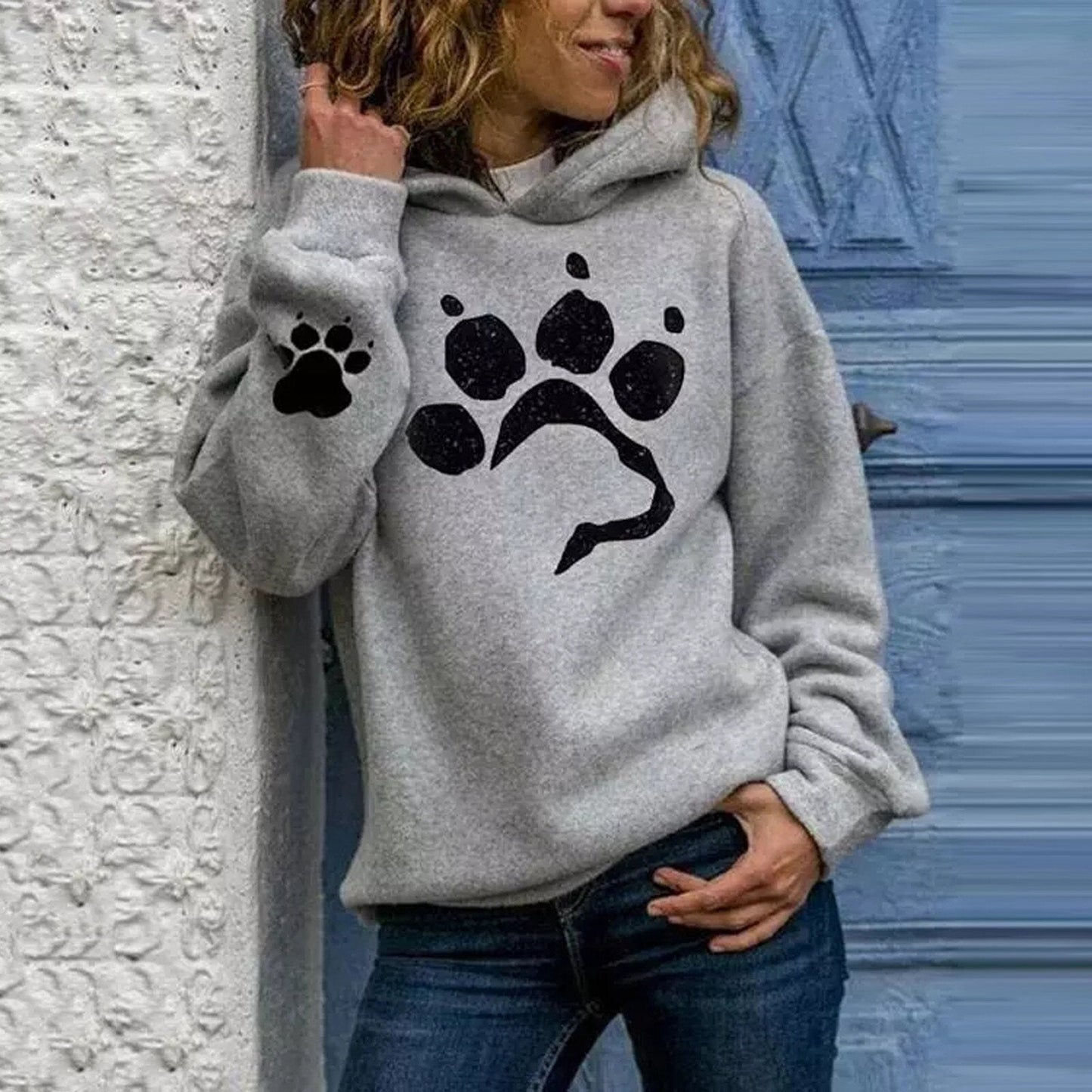 DressBetty - Dog Paw Print Hoodies