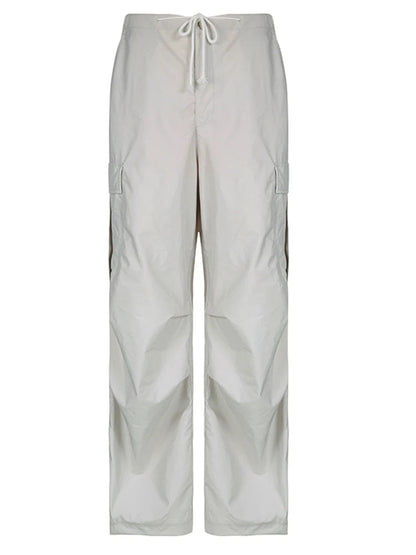 Casual Baggy Light Grey Drawstring Sweatpants