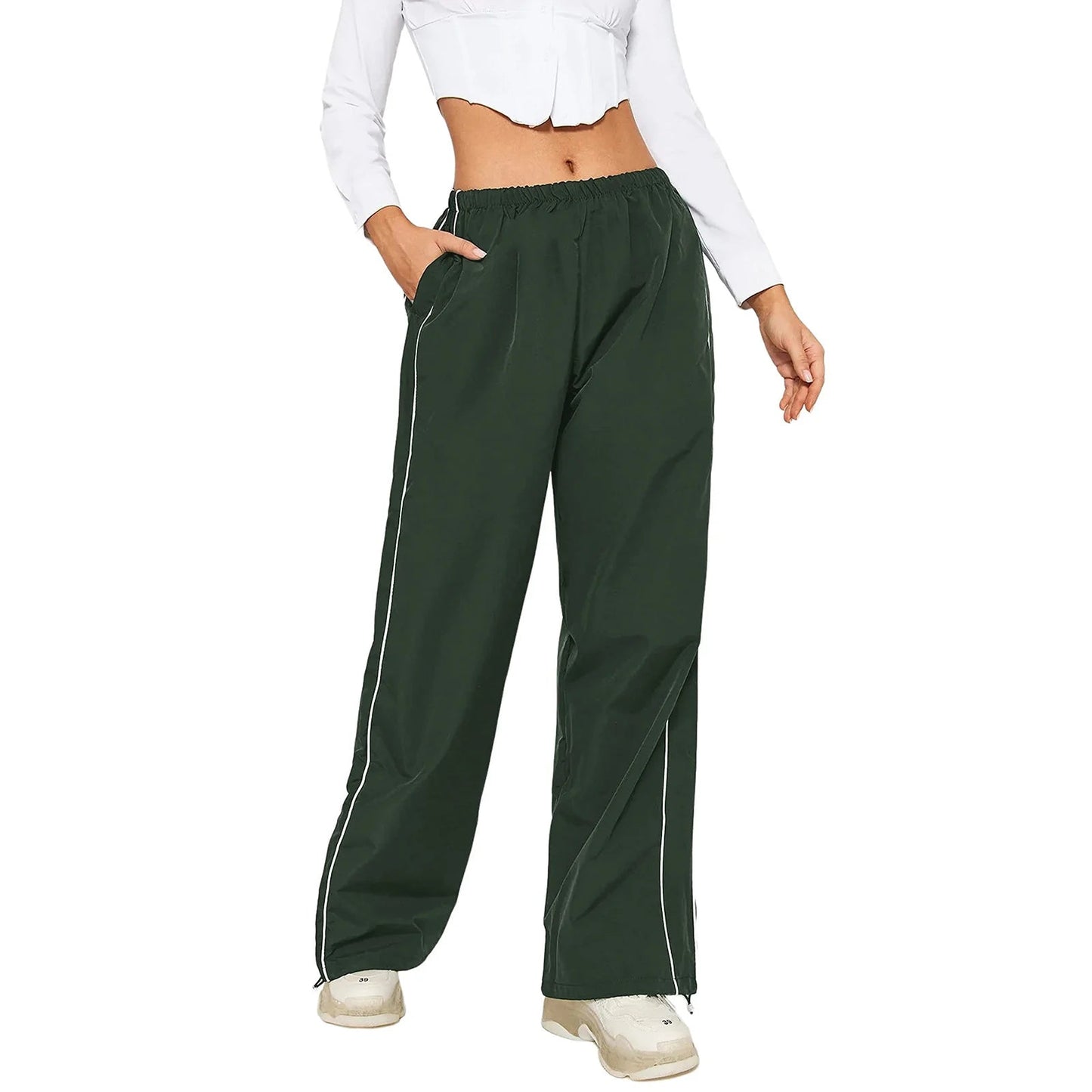 Loose Y2K Baggy Cargo  Drawstring Elastic Low Waist Sweatpants