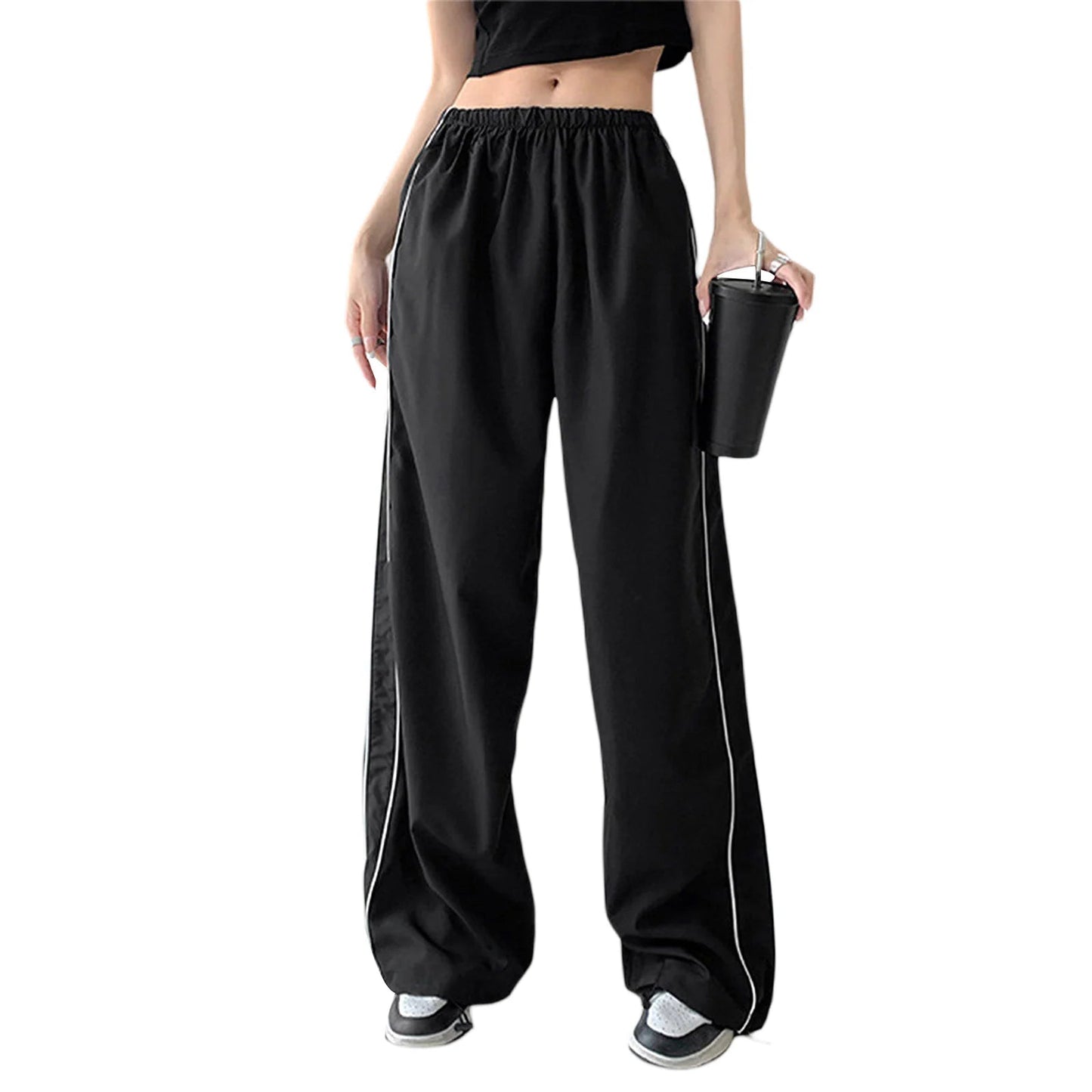 Loose Y2K Baggy Cargo  Drawstring Elastic Low Waist Sweatpants